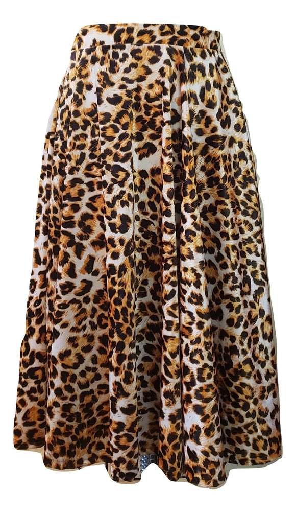 Ethel Skirt in Leopard - Retro Peaches Vintage Dresses