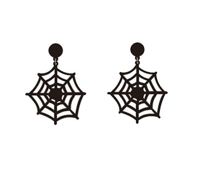 Spider Web Earrings - Retro Peaches