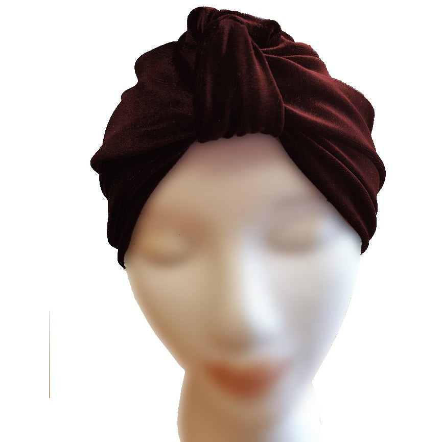 Velvet Turban - Burgundy - Retro Peaches Vintage Dresses